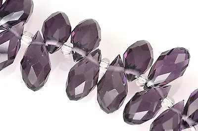 Buy Crystal Glass Teardrop Briolette Top-drilled Faceted Beads Jewellery Making X98 • 4.49£