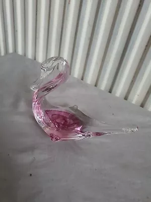 Buy GLASS SWAN - Heron Swirl Glass, Pink Vintage  • 6£