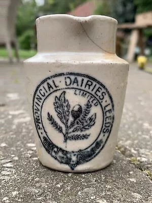 Buy Vintage Provincial Dairies Stone Cream Jar Ceramic Leeds • 22.50£