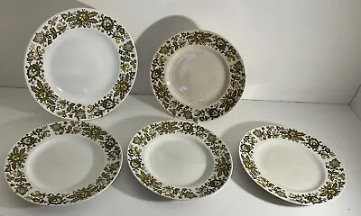 Buy Vintage MIDWINTER Almeira Marquis Of Queensbury Ceramic Plates 5 Pieces • 4£