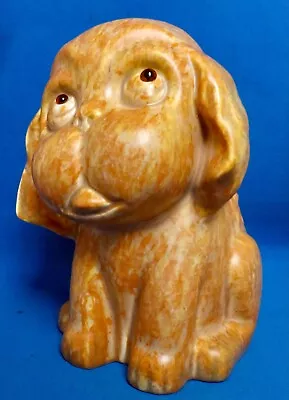 Buy Large Vintage Art Deco Mottled Orange Glaze Crown Devon Bonzo Dog • 0.99£