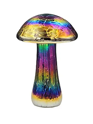 Buy Neo Art Glass Handblown Iridescent Mushroom Paperweight Glassware Ornaments • 29.99£
