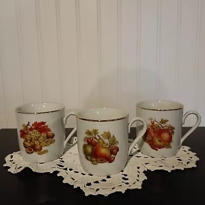 Buy Bareuther Waldsassen Bavaria Germany 3 Fruit Cups With Gold Rims 114 • 24£
