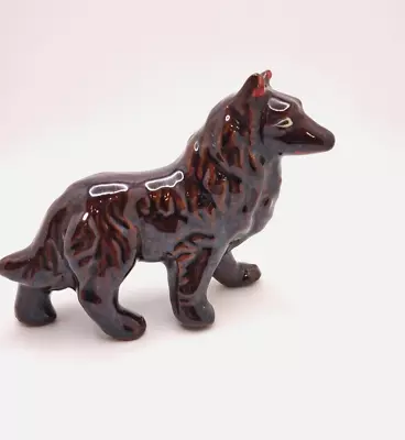 Buy Vintage MCM Japan Redware Figurine Collie Brown Dog Red Ears Hand Painted • 9.56£