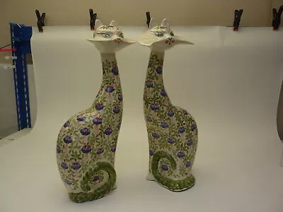 Buy Cinque Ports Pottery Rye - Pair Of Cats (Repaired/Damaged) • 100£