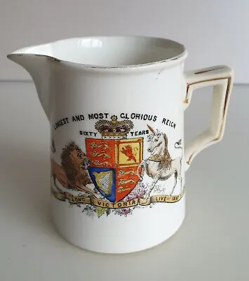 Buy Vintage Foley China Milk Jug Commemorating 60 Years Reign Of Victoria 1837-1897  • 17.99£