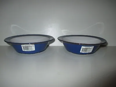 Buy Denby Imperial Blue 2 X New First Quality Small Rimmed Bowls Excellent Condition • 34.50£