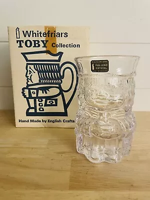 Buy Vtg Whitefriars Toby Oliver 1/2 Pint Mug Crystal Lead Glass NIB Fathers Day • 47.10£