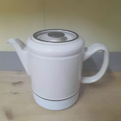 Buy Vintage Denby Madrigal Cream Brown & White Stoneware Teapot/ Coffee Pot VGC  • 39£