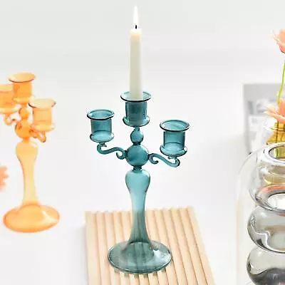 Buy Glass Candle Holder, Tapered Candle Holder, Candle Light Holder, Glass Candle • 13.28£