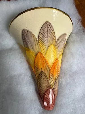 Buy Vintage 1930s Wall Pocket Vase Designer Joan Gray , Grays Pottery A4922 Pattern • 35£
