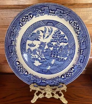 Buy Antique Willow Woods Ware Blue Willow Dinner Plate 10  Wood & Sons England 2 • 11.51£