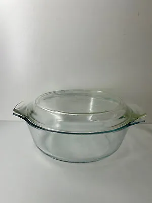 Buy Vintage/Retro Pyrex Clear Glass Circular 8 Casserole Dish With Lid • 15.99£