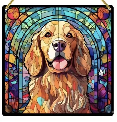 Buy LARGE Golden Retriever Labrador Dog Lover Suncatcher Gift Birthday Present Glass • 11.50£