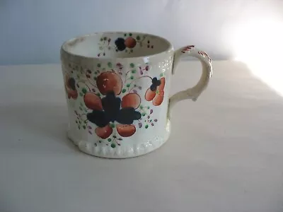 Buy Gaudy Dutch Welsh Mid 19th C Staffordshire Porcelain England Mug Cup Floral Dot • 22.57£