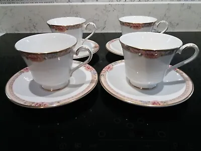 Buy Royal Doulton Darjeeling Tea Cups With Saucers Set Of 4 Bone China • 12.99£