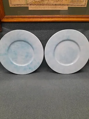 Buy Pair Of Vintage Thomas Goode Italian China Dinner Plates, Blue , 32.5cm • 15.50£