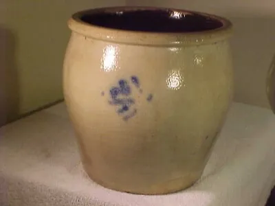 Buy Antique 2 GAL Blue Decorated Stoneware Crock-Unsigned • 70.44£