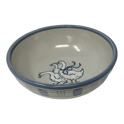Buy Louisville Stoneware Vegetable Bowl Gaggle Of Geese 8 Inch Blue Gray Pottery • 29.02£