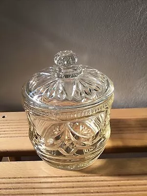 Buy Vintage Ornate Cut Glass Large Storage Jar With Lid • 8.99£