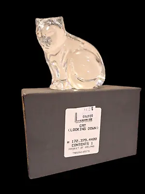 Buy Waterford Crystal Cat Looking Down Figurine Paperweight Ireland Boxed Mint Cond • 45£