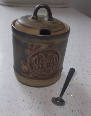 Buy Vintage Tremar Pottery Marmalade Jar With Spoon • 9.99£