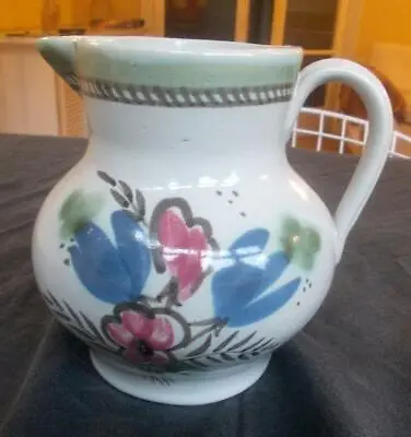 Buy Vint.  Buchan Finest Stoneware Jug Hand Decorated Flowers 61/40/2/40 6.5in Max. • 5.99£