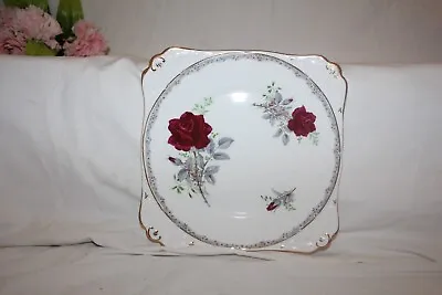 Buy [10978d  Vintage Royal Stafford Bone China Roses To Remember Cake Plate 21.5cm • 10£