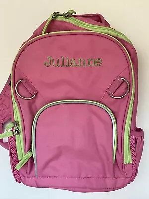 Buy Pottery Barn Kids Fairfax Small Backpack *julianne* Pink Green New School Bag • 15.15£