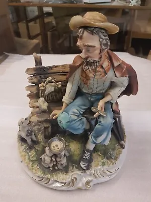 Buy CAPODIMONTE TRAMP ON BENCH WITH DOG. LTD EDITION 193 Of 250 Only. SIGNED • 99.99£
