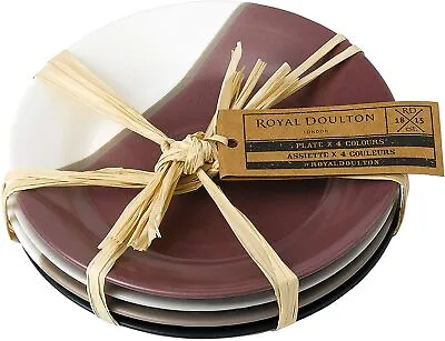 Buy Royal Doulton Coffee Studio Side Plate 16cm Set Of 4 Multi, Porcelain RRP £40 • 19.99£