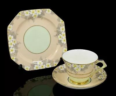 Buy 1930's Royal Paragon China Cup Saucer And Teaplate Trio Art Deco Primroses G1928 • 20£