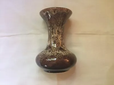 Buy Vintage Fosters Cornish Pottery Honeycomb Brown Drip Glaze Vase • 15£