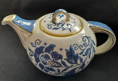 Buy Charlotte Rhead Bursley Ware Teapot Perfect Cond, TL40 Blue/white Floral 1940's  • 84£