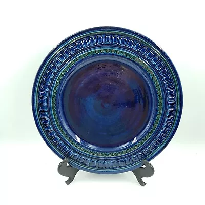 Buy Norwegian Plate Mid Century Platter Rolf Tiemroth 1917 - 2009 Blue Ceramic Potte • 45.55£