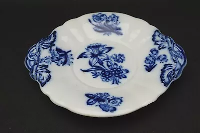 Buy Antique Mintons BB Newstone Flow Blue Plate, C.1850 • 5.85£