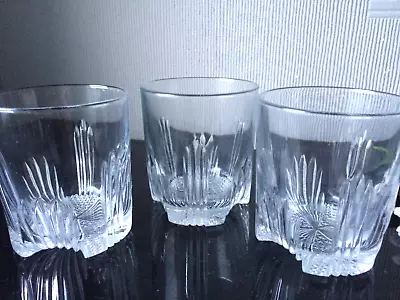 Buy 3x Clear Whiskey Glasses Heavy Tumblers Drinks Spirits Bourbon Glassware 250ml • 10£