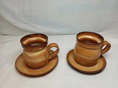 Buy Cumbria Pottery Cup&saucer  Brown X2  • 21£