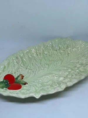 Buy Carlton Ware Novelty Lettuce Leaf Dish Tray Plate Green & Red Vintage 9  #LH • 3£