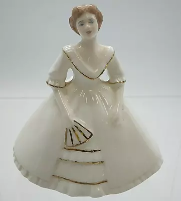 Buy Coalport Fine Bone China Figurine Lesley White & Gold Coloured Decoration 3.5  • 10£