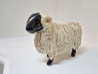 Buy Lovely Scotland Sheep / Ram Figurine Spaghetti Studio Pottery, 6 Inches, VGC • 0.99£