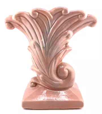 Buy Vintage Gonder Pottery E-5 Pale Pink/Gray Cornucopia Vase 7  Horn O Plenty • 14.39£