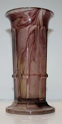 Buy Art Deco Davidson Purple Amethyst Cloud Glass Column Vases - 8  High • 29£