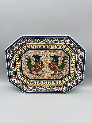Buy Portuguese Hand Painted Conimbricer Art Pottery Ceramic Wall Plate Birds • 20£