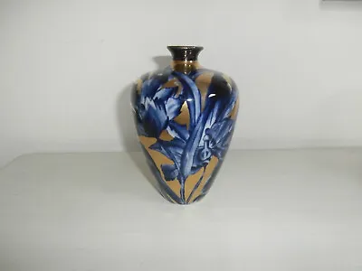 Buy Antique Phoenix Ware Thomas Forester & Son Art Nouveau Blue And Gold Vase Rare • 275£