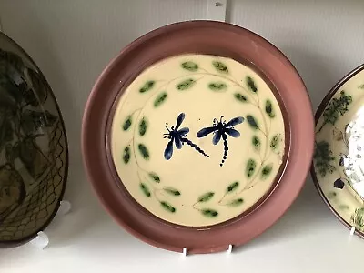 Buy Peter &Margret Thomas Meadow Cottage Pottery Tweedmouth Dragon Fly Wall Charger • 69.99£