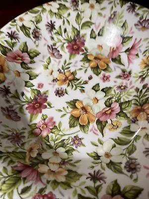 Buy Floral Dish Bowl Made In Stafforshire 8.75”  • 27.49£