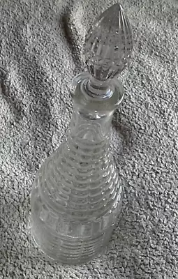 Buy Vintage Clear Glass Decanter With Stopper - GC • 12.99£