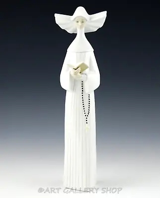Buy Lladro Figurine PRAYERFUL MOMENT NUN WHITE HABIT ROSARY RELIGIOUS #5500 Mint • 137.80£