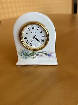 Buy Aynsley Porcelain Floral Mantle Clock • 15£